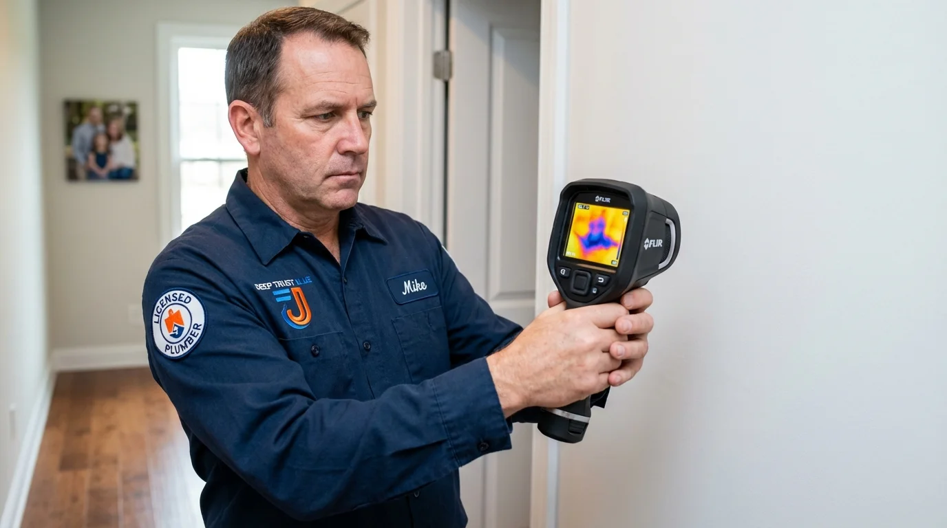 Thermal imaging leak detection by Johns Plumbing LLC in Old Westbury